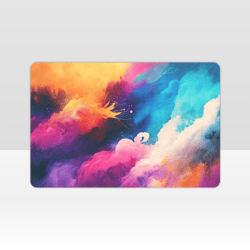 Colorful Watercolor Style Doormat, Welcome Mat