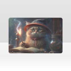Wizard Cat Doing Magic Doormat, Welcome Mat