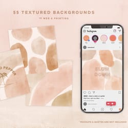 55 beige boho backgrounds / textured background / neutral background / digital paper / instagram cover / hand-drawn text