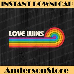 lgbtq love wins gay pride lgbt rainbow flag retro vintage lgbt month png sublimation design