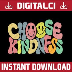 retro vintage smiley face choose kindness trendy easter day png, happy easter day sublimation design