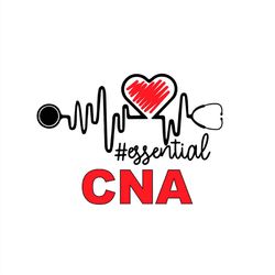 heart stethoscope svg, essential cna svg png