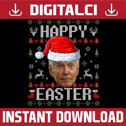 funny santa joe biden happy easter ugly christmas easter day png, happy easter day sublimation design
