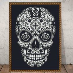 scull cross stitch pattern,cross stitch pattern,spooky cross stitch,horror cross stitch pattern