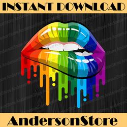 LGBT Rainbow Lip Gay Pride Funny Sexy Cool Lesbian Pride LGBT Month PNG Sublimation Design