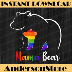 lgbt mama bear gay pride equal rights rainbow mom love hug lgbt month png sublimation design