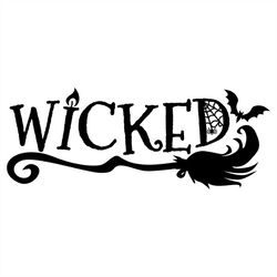 Wicked Halloween Witch Broom Svg, Hallowwen Day Svg Silhouette