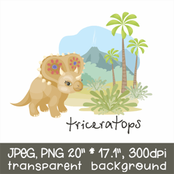 Triceratops | Sublimation design PNG