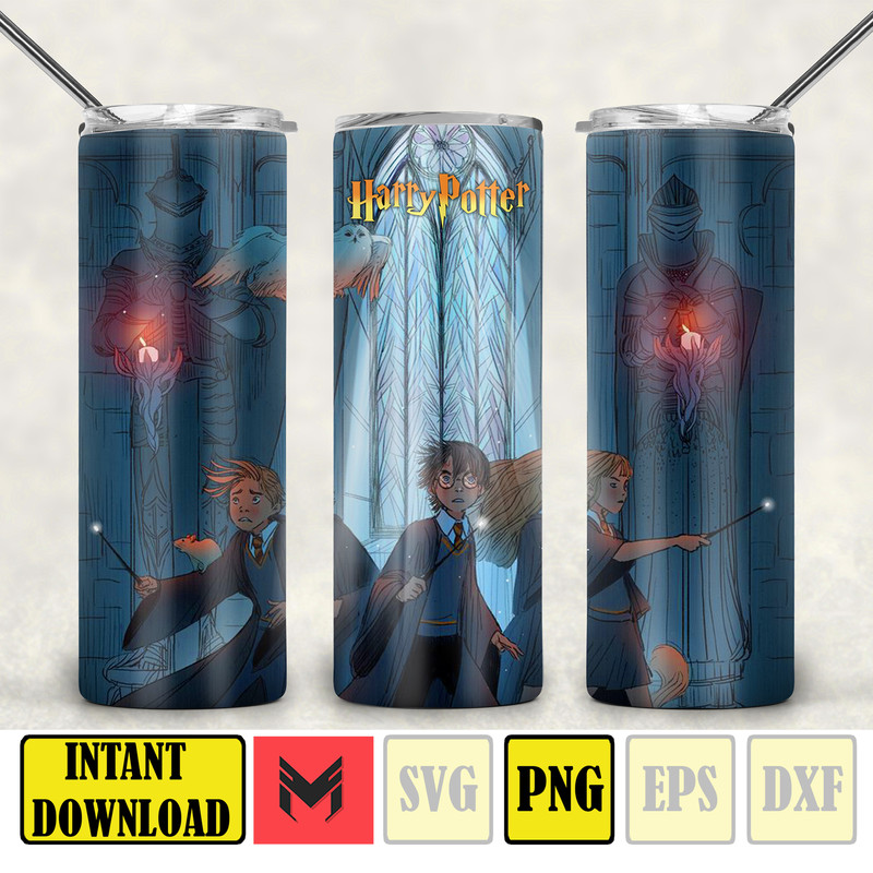 Harry Magic Tumbler, HP Tumbler Png, 20oz Skinny Straight, HP Tumbler Wrap, Full Tumbler Wrap, Sublimation Print (10).jpg