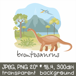 Brontosaurus | Sublimation Design PNG