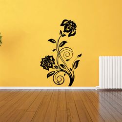 Beautiful Flower For Room Decor, Flower, Nature, Flowers, Wall Sticker Vinyl Decal Mural Art Decor