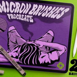 21 micron brushes for procreate, liner brushes