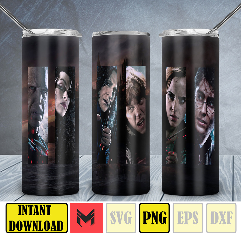 Harry Magic Tumbler, HP Tumbler Png, 20oz Skinny Straight, HP Tumbler Wrap, Full Tumbler Wrap, Sublimation Print (51).jpg