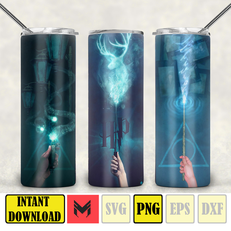 Harry Magic Tumbler, HP Tumbler Png, 20oz Skinny Straight, HP Tumbler Wrap, Full Tumbler Wrap, Sublimation Print (7).jpg