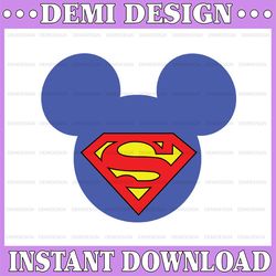 mickey mouse superman disney cut file for t svg , decals, silhouette, cricut, cameo svg