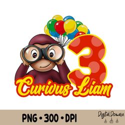 curious george birthday png , curious george family birthday png, curious george party png