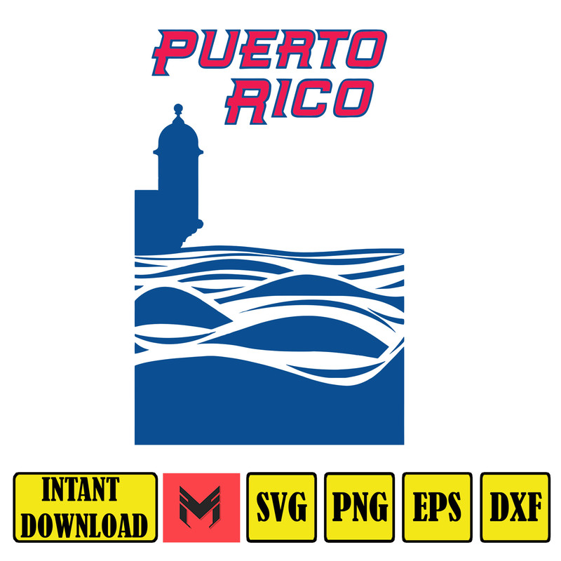 Puerto Rico Beisbol SVG, Puerto Rico Baseball Team SVG.jpg