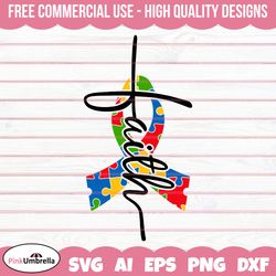 faith autism awareness svg, autism svg, autism awareness svg, autism mom svg, autism puzzle svg, puzzle piece svg