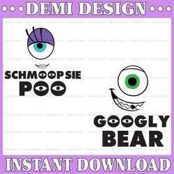 monsters inc svg, schmoopsie poo svg, googly bear svg, couple svg, funny svg, disney svg