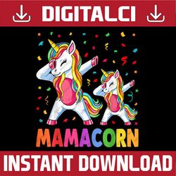 mamacorn unicorn mom baby funny mother day png, happy mother's day sublimation design