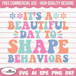 it's a beautiful day to shape behaviors svg, autism svg, autism awareness svg, autism mom svg, autism puzzle svg