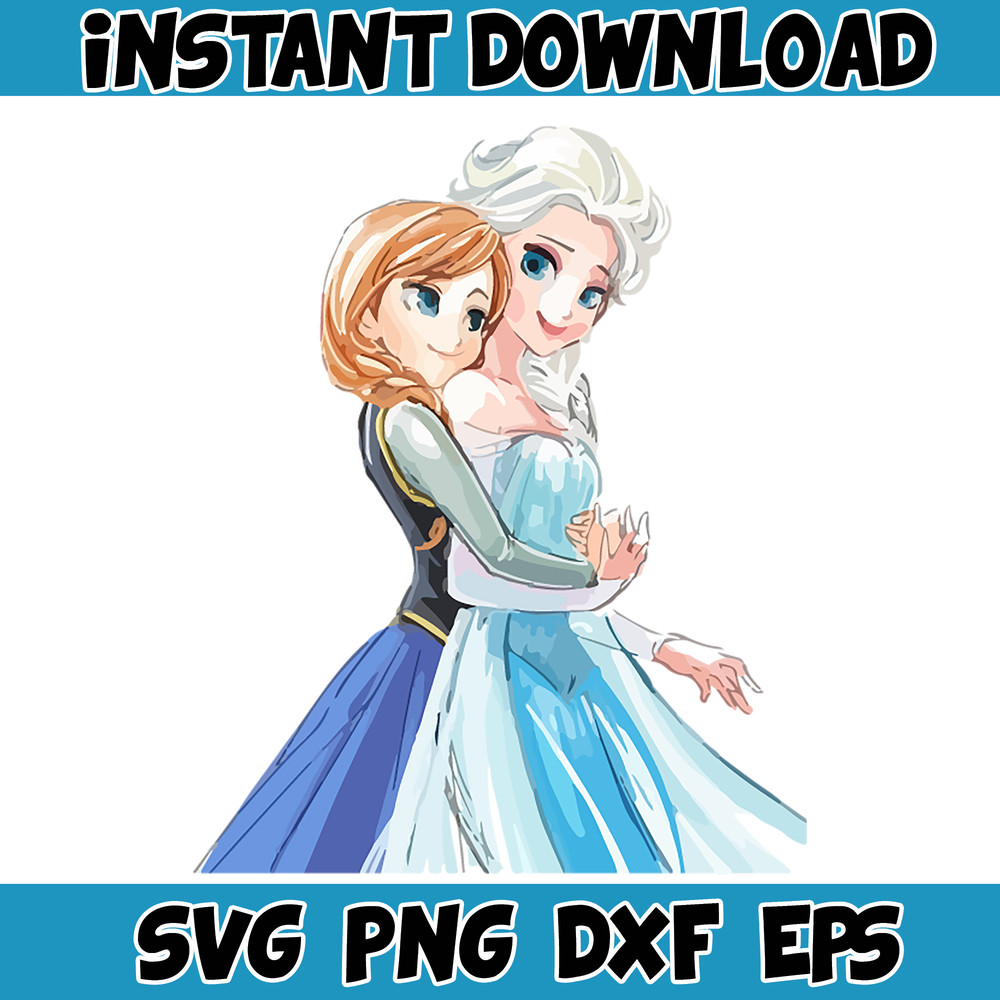 Frozen SVG, Frozen Svg, Anna Svg, Olaf Svg, Frozen Silhouette, Frozen Clipart (11).jpg