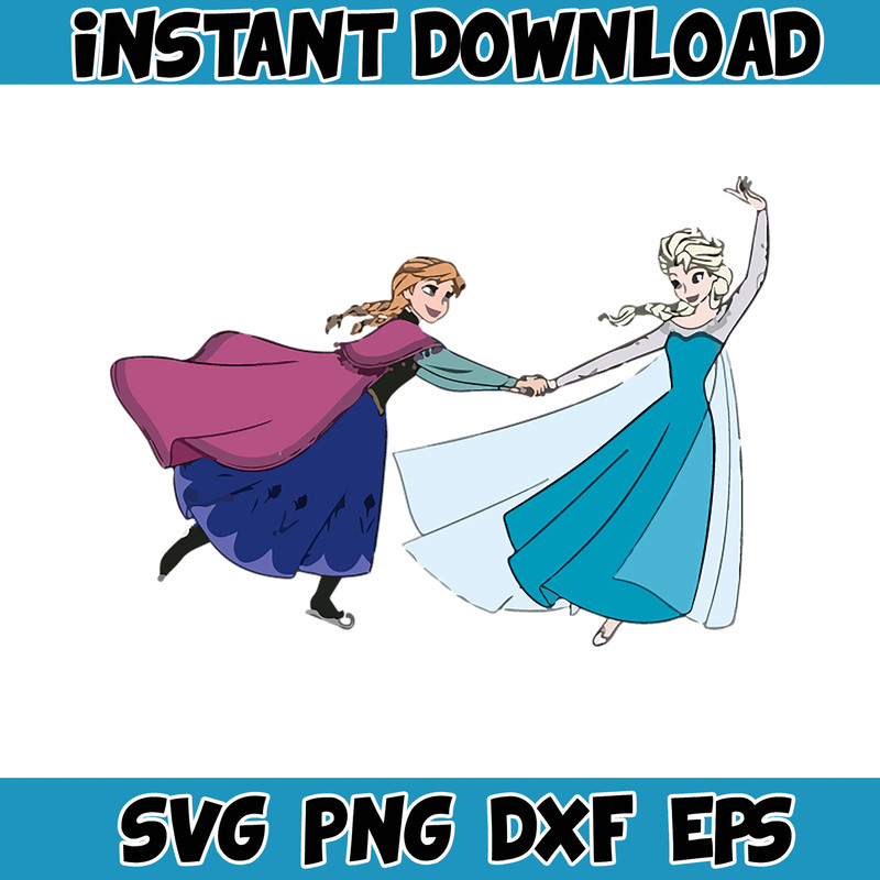 Frozen SVG, Frozen Svg, Anna Svg, Olaf Svg, Frozen Silhouette, Frozen Clipart (13).jpg