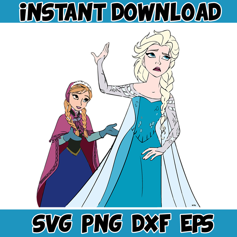 Frozen SVG, Frozen Svg, Anna Svg, Olaf Svg, Frozen Silhouette, Frozen Clipart (15).jpg