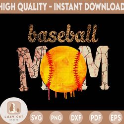 Baseball Mom Png Sublimation Design Download, Baseball Mom Png, Baseball Mom Leopard Png, Baseball Sublimation Png, Base