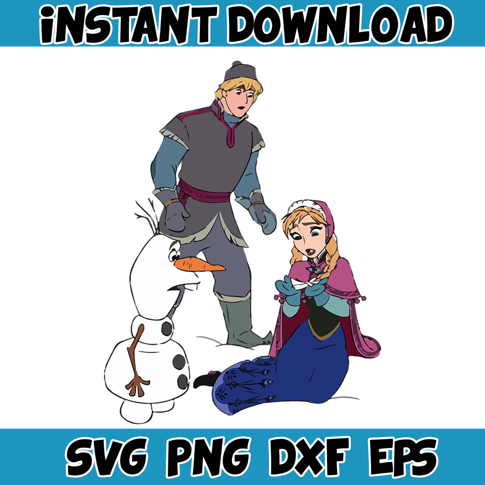 Frozen SVG, Frozen Svg, Anna Svg, Olaf Svg, Frozen Silhouette, Frozen Clipart (5).jpg