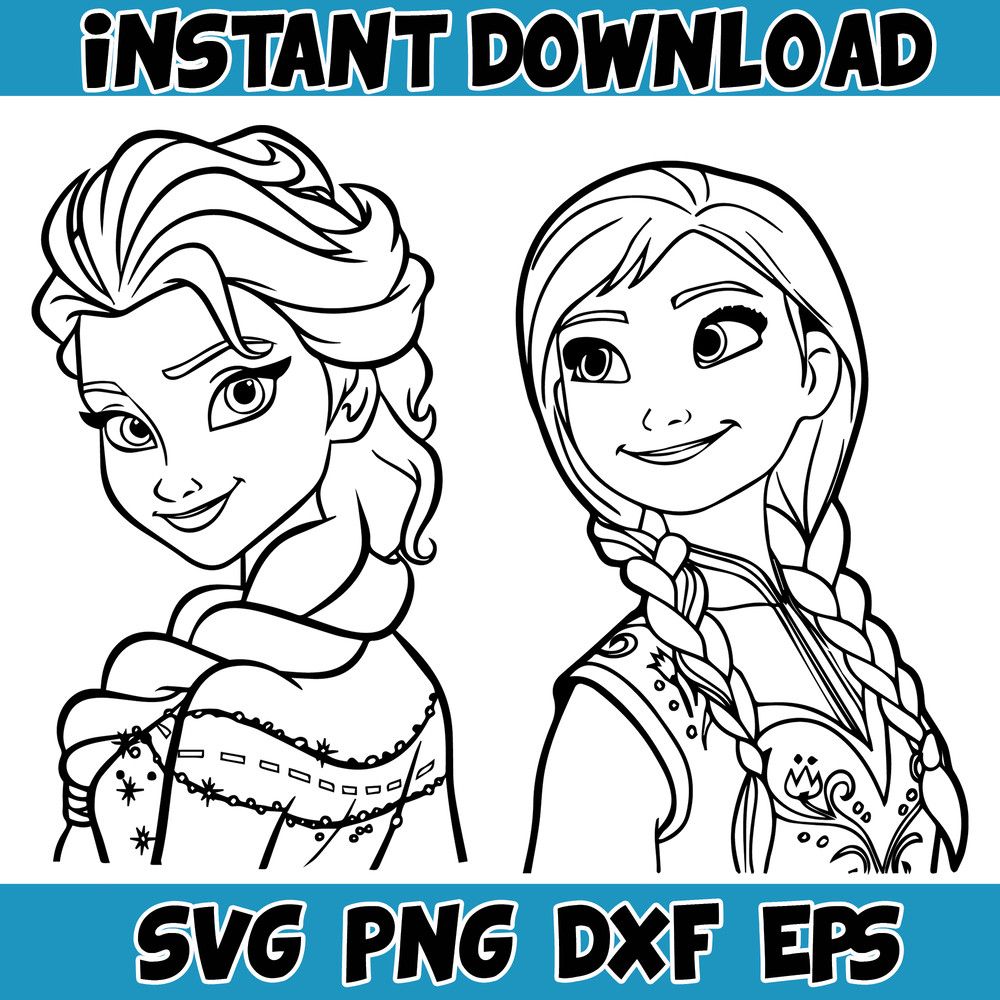 Frozen SVG, Frozen Svg, Anna Svg, Olaf Svg, Frozen Silhouette, Frozen Clipart (60).jpg