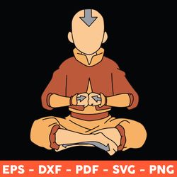 Aang Svg,The Last Airbender Svg,Avatar The Last Airbender Svg,ATLA Aang Svg Japanese Anime Svg, Dxf, Eps - Download File