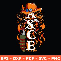 Ace One Piece Svg, ASCE Svg, One Piece Svg, Anime Svg, Portgas D Ace Svg, Japanese Anime Svg, Dxf, Eps - Download File