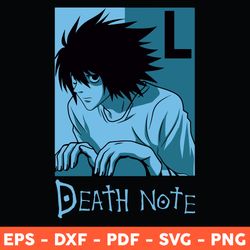 adesivo death note svg, anime svg, cartoon svg, kawaii svg, japanese anime svg, dxf, eps - download file