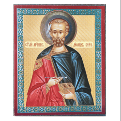 Holy Martyr Diomid | Handmade Russian icon  | Size: 2,5" x 3,5"