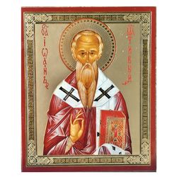 Saint John the Merciful | Handmade Russian icon  | Size: 2,5" x 3,5"
