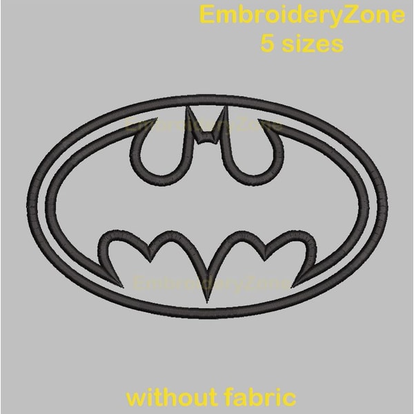 Batman applique embroidery design, Batman machine embroidery - Inspire ...