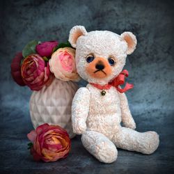 Stuffed teddy bear, OOAK teddy bear, Teddy bear handmade, Baby bear Martin No. 1 - Bear of the GDR of the 70s