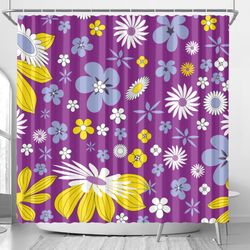 Shower Curtain With flower pattern