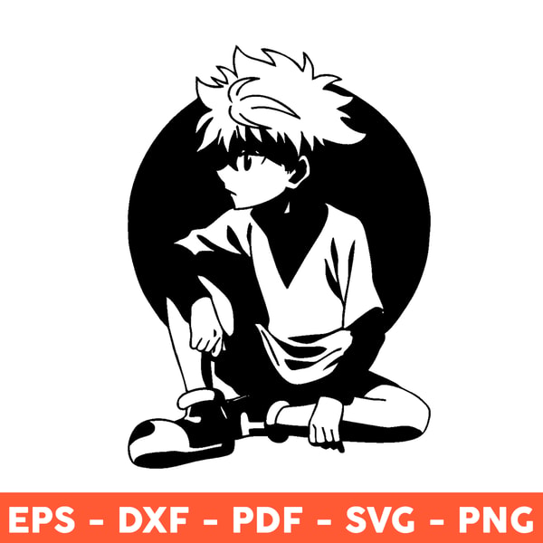 Killua Vectorize Anime Cartoon Hunter x Hunter Svg, Killua Zoldyck Svg, Hunte - Inspire ...