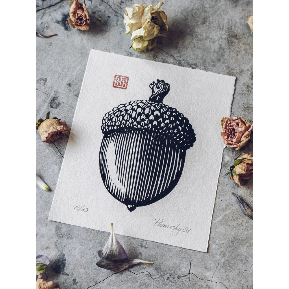 linocut print acorn oak-5.jpg