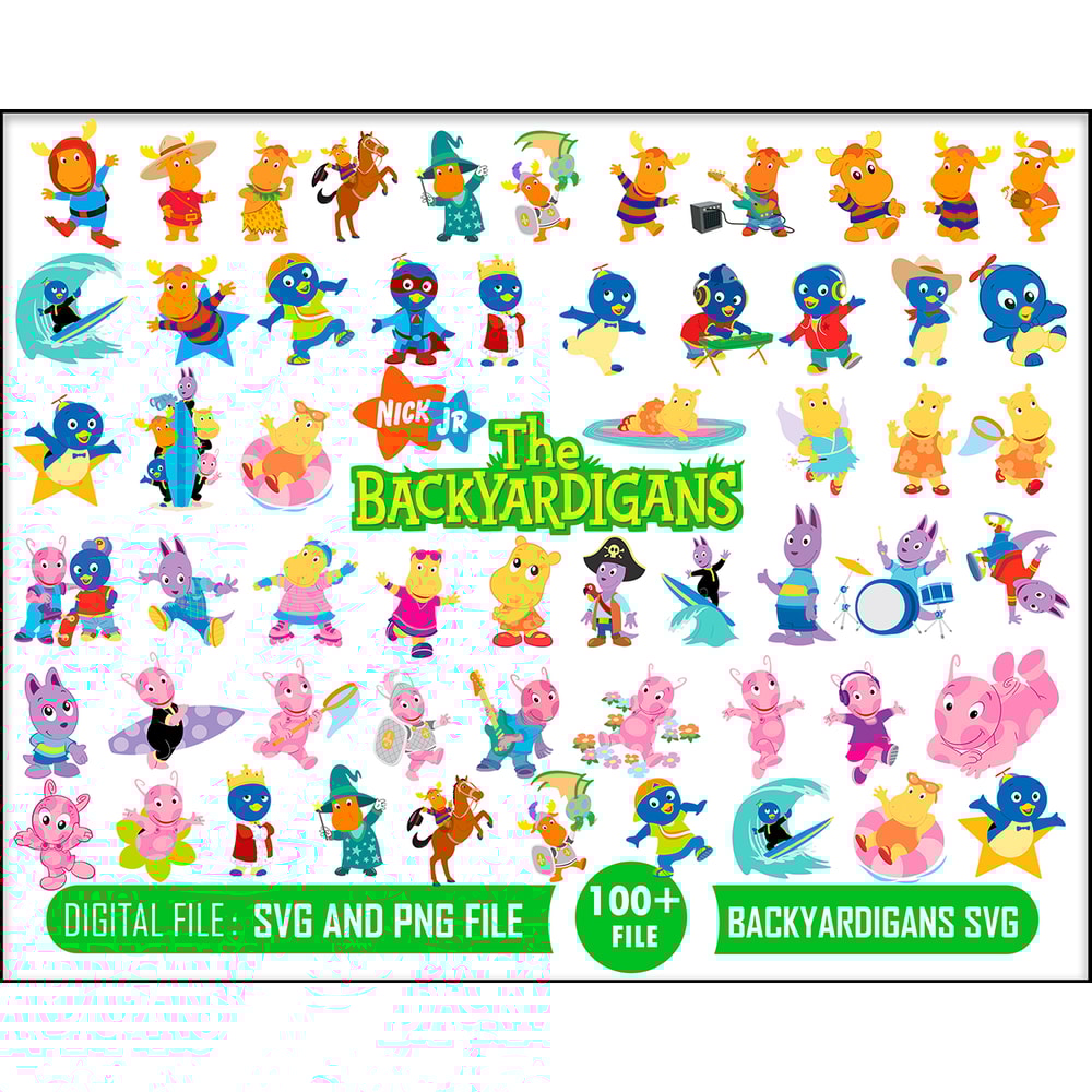 100 The Backyardigans svg, The Backyardigans cricut, Backyardigans layered svg, Backyardigans clipart, Backyardigans cut file.jpg