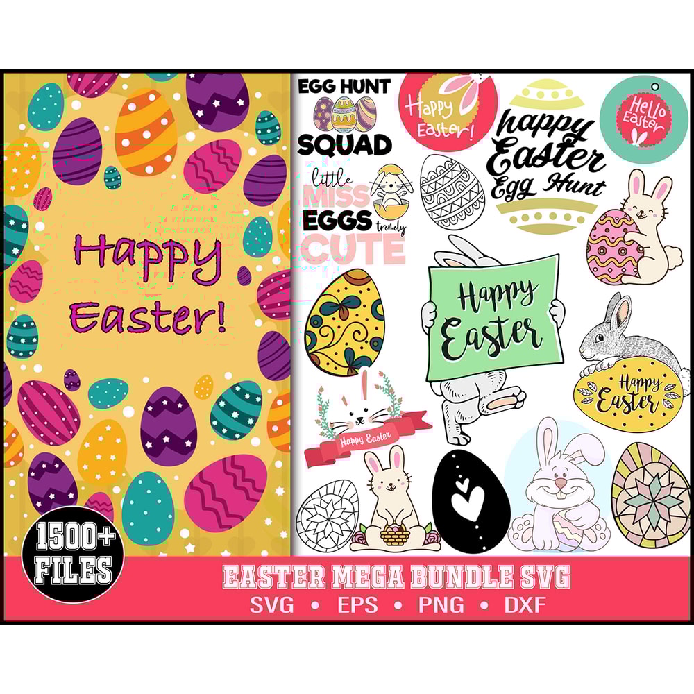 1000 Happy Easter Bundle Svg,Easter Svg,Bunny Svg,Easter Monogram Svg,Easter Egg Hunt Svg,Happy Easter,My First Easter Svg,Cut Files.jpg