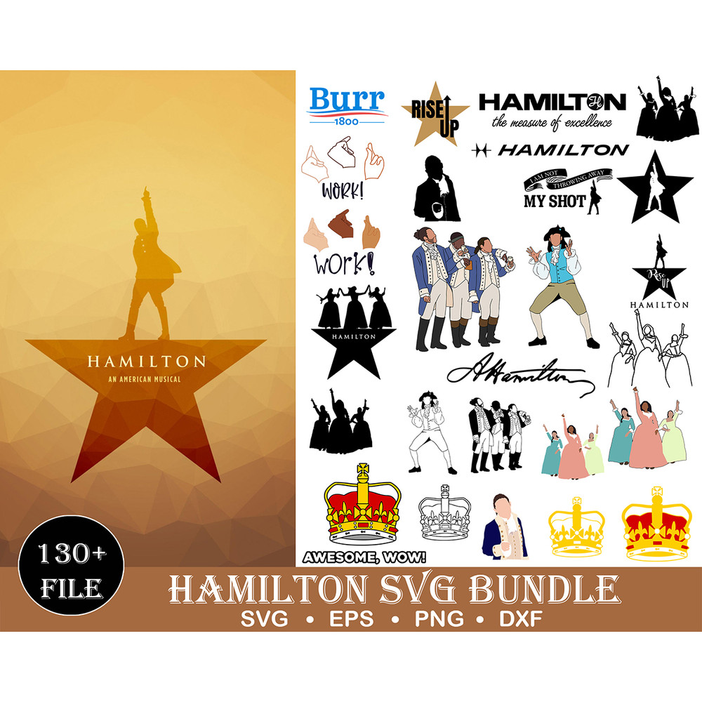 130 Hamilton SVG, Hamilton SVG Bundle, Hamilton Silhouette, Hamilton Quotes SVG, Cricut file, Cut file, Printable, Vector, Instant Download.jpg
