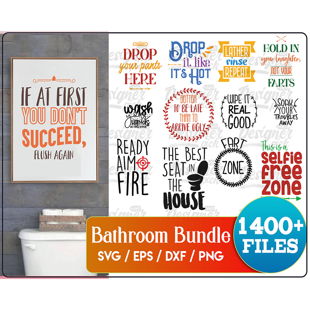 1400 Bathroom Svg, Bathroom Svg Bundle, Bathroom Sign Svg, Washroom Svg, Bathroom Quote, Restroom Svg, Funny Bathroom Svg, Cut File For Cricut.jpg