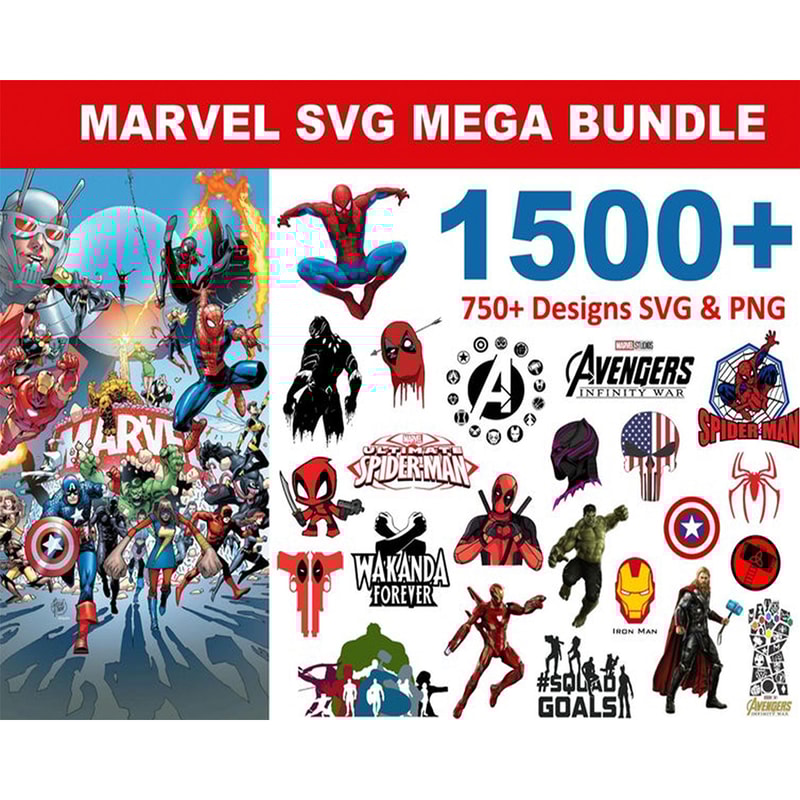 1500 Marvel bundle, Marvel bundle, Marvel svg, Avenger bundle, Avenger svg, Thor svg, Captain svg, Iron man svg,Hulk svg, Superhero svg Instant Dowload.jpg