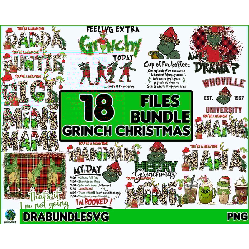 18 Christmas Bundle Png,Grinchmas Png,Grinch Png,Funny Christmas Png Sublimation,Is It Jolly Enough Png,Resting Teacher Face png High Quality PNG Instant downlo