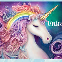 unicorn digital background, cute unicorn background,magical fantasy unicorn with background,commercial use