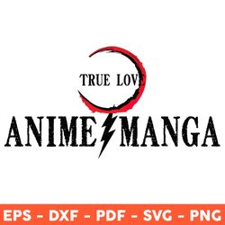 anime manga true love svg, demon slayer logo svg, kimetsu no yaiba logo svg, svg, png, dxf, eps - download file