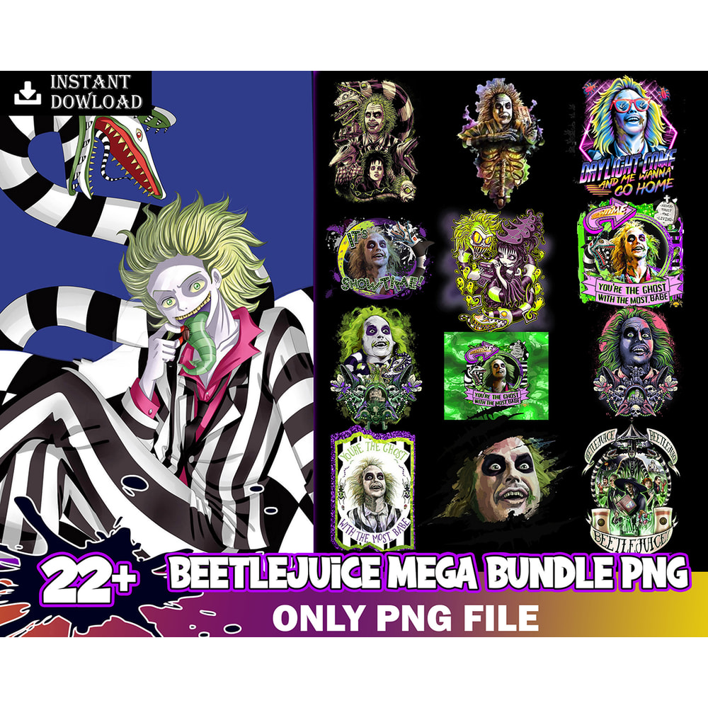 22 Files Beetlejuice PNG Bundle, Beetlejuice Halloween Horror Bundle PNG File For Sublimation, Halloween Gifts, Digital Instant Download.jpg